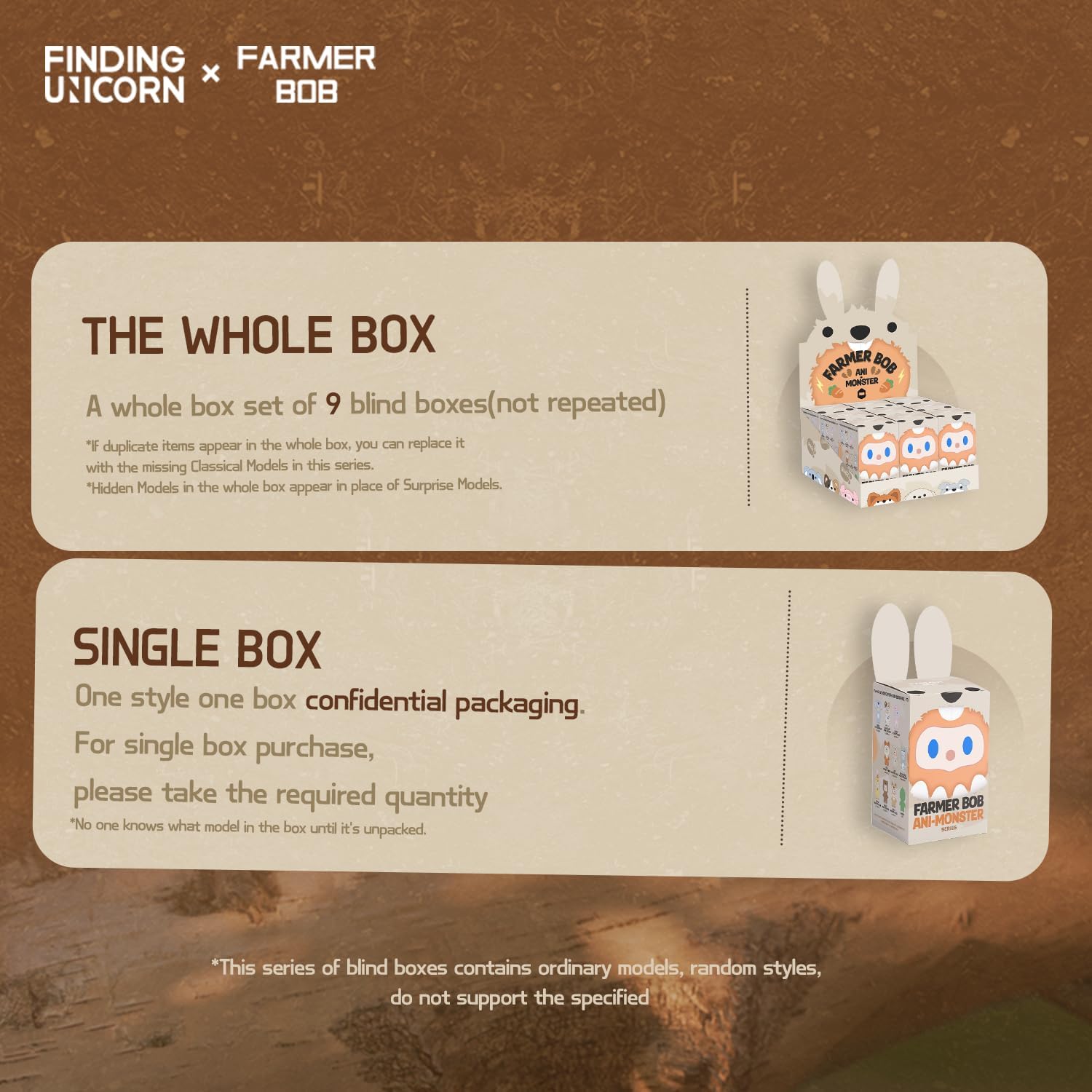 Farmer BOB ANI-Monster Plush Blind Box(Whole Set 9pcs)