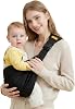 Baby Carrier, Adjustable Toddler Carrier, Baby Wrap Carrier with Adjustable Shoulder Straps, Half Wrapped Comfort Toddler Sling for Newborns to Children 3-36 Month Black