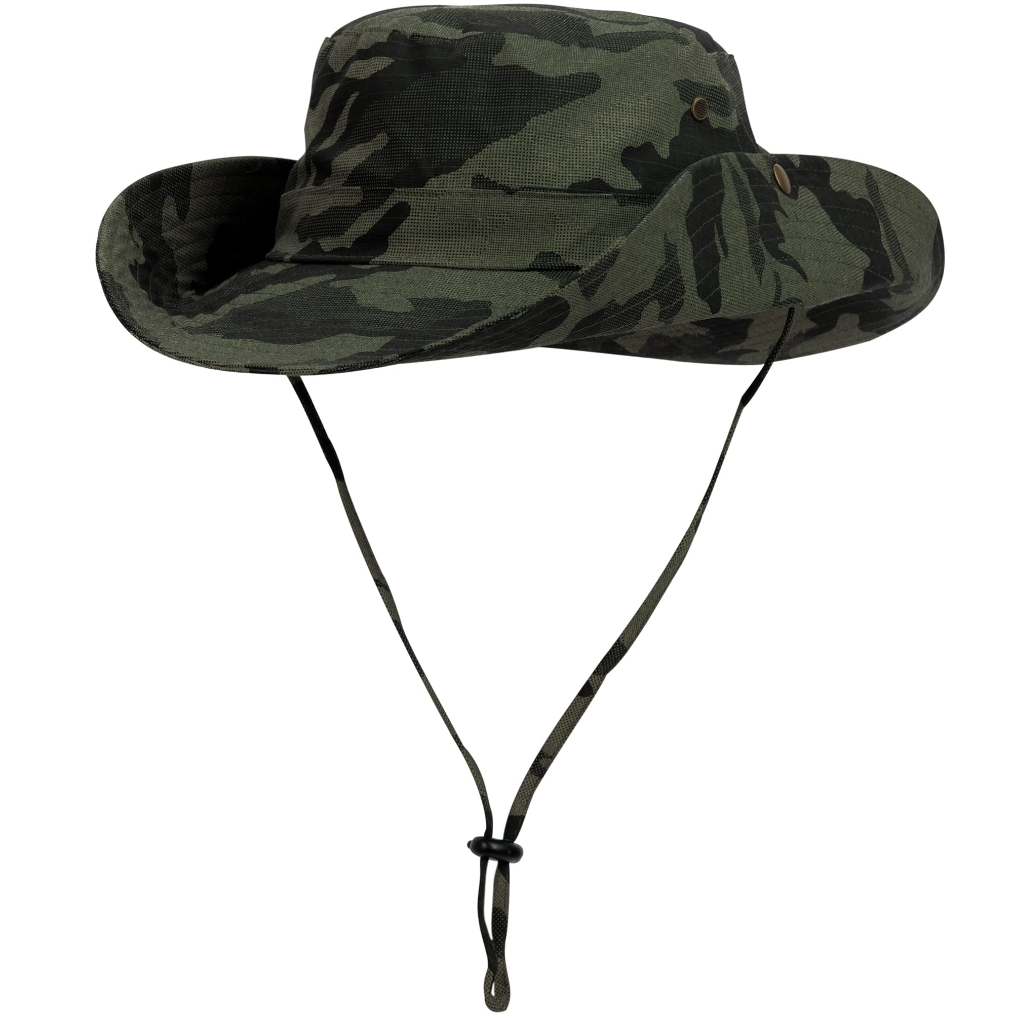 Chapeau De Pêcheur Bucket Camouflage – Homme/femme, Coton, Taille Réglable 55-62 Cm