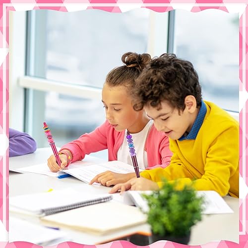 Vista 54 de Crtiin Kit de 100 bolígrafos de plástico con cuentas de 50 cuentas, con 50 recambios para manualidades, regalo de Navidad, estudiantes, oficina