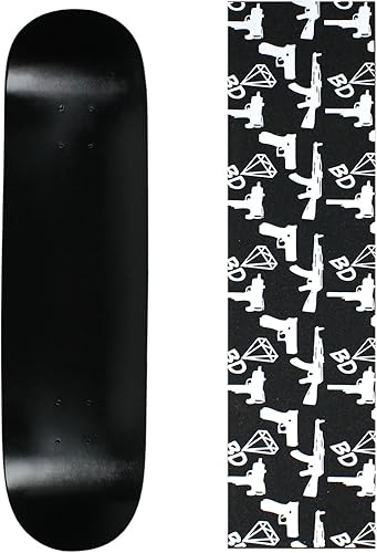 Miniatura 9 de Skateboard Deck Pro 7-Ply Canadian Maple DIP Black with Griptape
