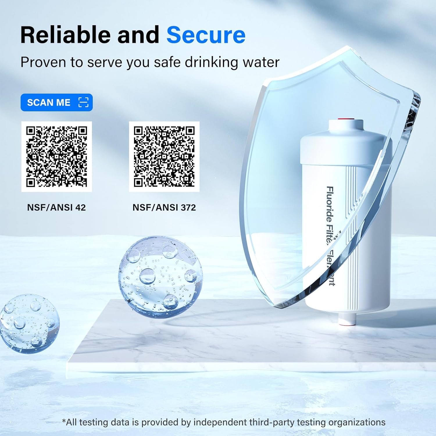 Purewell FL-2 5-Stage Fluoride Purification Elements, Replacement for Berkey® PF-2® Fluoride Filters, Berkey® and Purewell Gravity Filtration System,Natural filter material (White, 4 Pack, K Series)