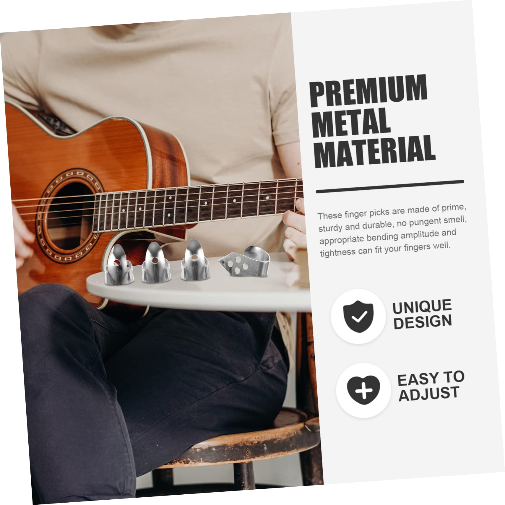 BESTonZON 8 Juegos plumillas de guitarra instrumentos musicales organos musicales púas de guitarra útiles para el pulgar banjo guitarras puas de guitarra electrica púa de guitarra pequeña