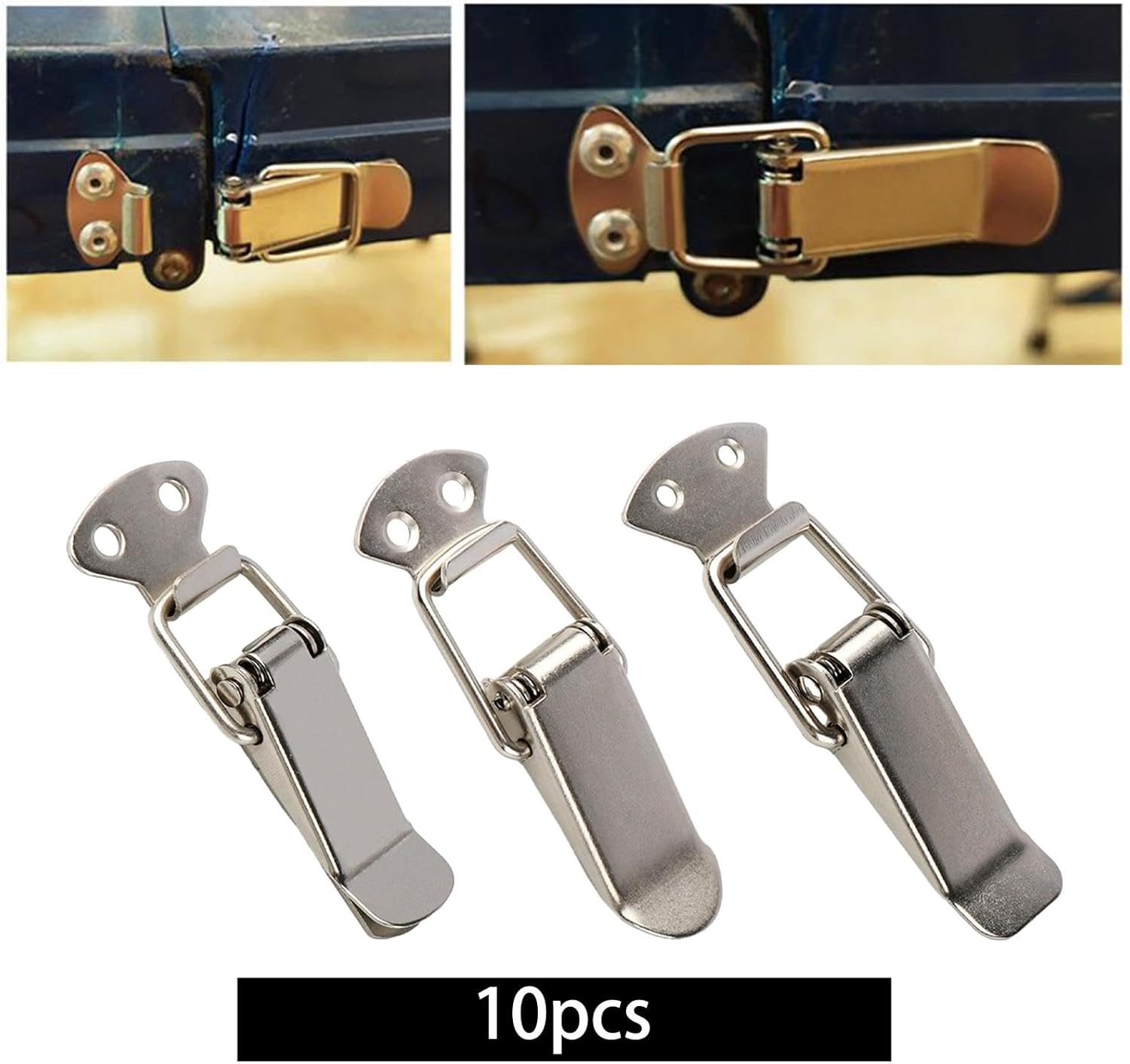 BNF® 10 Pieces Spring Loaded Toggle Latch Clasp Buckle Latch for Box Cabinet Case S-Home & Garden | Home Improvement | Building & Hardware | Doors & Door Hardware | Other Door Hardware