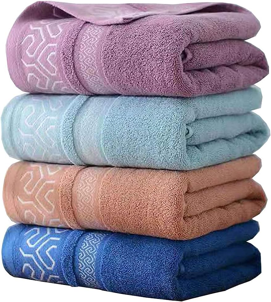 K Y KANGYUN Hand Towels for Bathroom,100% Cotton Home Ultra Absorbent- Soft Thick Plush for Bath Hand Towel Face Gym Spa Hotel (14x29inch) (Purple Blue Green Coffee)