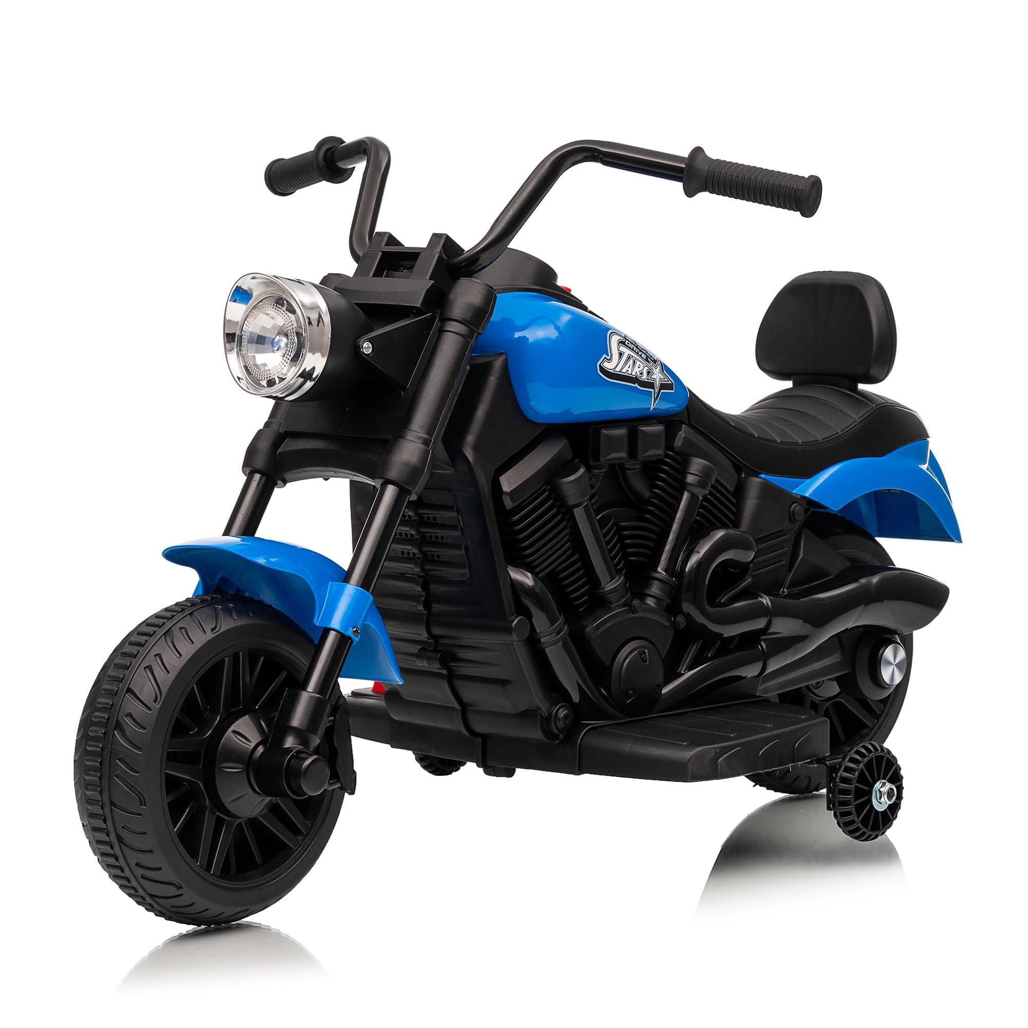 Ma Première Moto Électrique Enfant 6V – Design Sportif Stable à 3 Roues, Musique & LED – Charge Max 30 kg, pour Garçons et Filles dès 3 Ans – Bleu