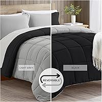 Vista 23 de satisomnia Queen Comforter Set Grey, Soft Seersucker Comforters Queen Size Bed, 3 Pieces Lightweight Down Alternative Bedding Comforter Full Sets