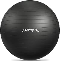 APEXUP Anti-Slip Heavy Duty Yoga Ball - 660lbs Capacity Exercise Ball for Fitness, Balance & Core Workouts