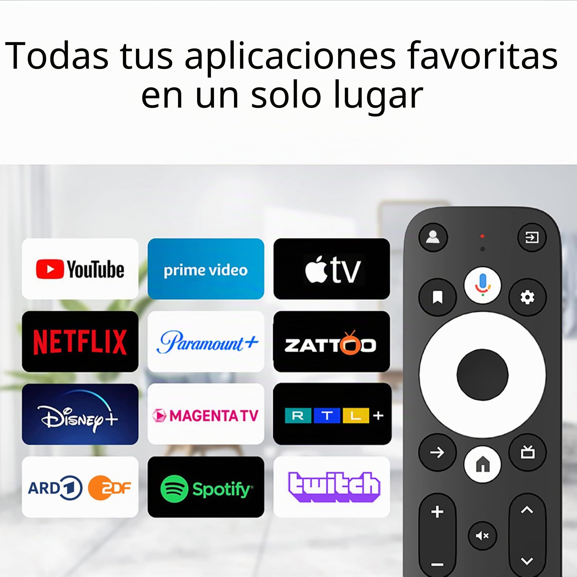 TV Box Android GD2 4K HDR con Google TV Oficial - Reproductor Multimedia Streaming Smart, 32GB Memoria, LAN, 2X USB, Wi-Fi - Soporta Netflix, Prime Video, DAZN, Disney+