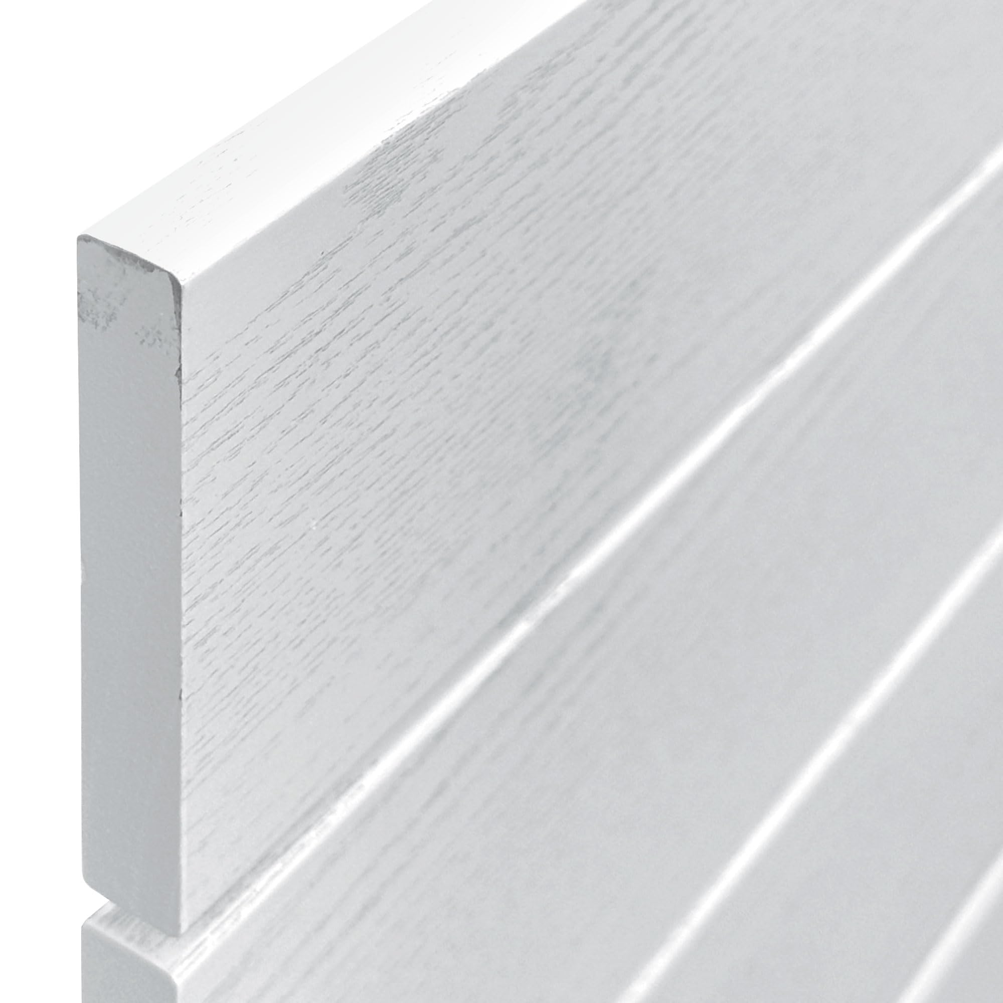 DHOME Cabecero de Madera reciclada DM con Patas Estilo Palet Horizontal Cama Palets Herrajes incluidos (Blanco Madera, 135cm)
