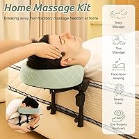 Cxgros Adjustable Massage Headrest for Bed - Portable Face Cradle Kit with Under-Mattress Base for Home Massages & Post-Eye Surgery Recovery