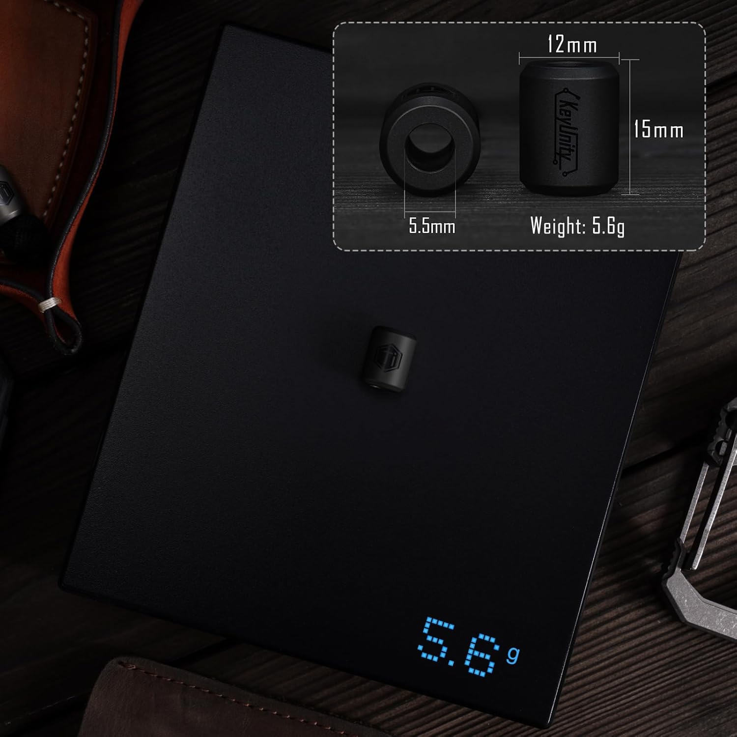 KeyUnity KA01 Titanium Paracord Bead - 2 Pcs Knife Landyard Beads Outdoor EDC Accessories for Bracelet Necklace Mini Flashlight Backpack Keychain