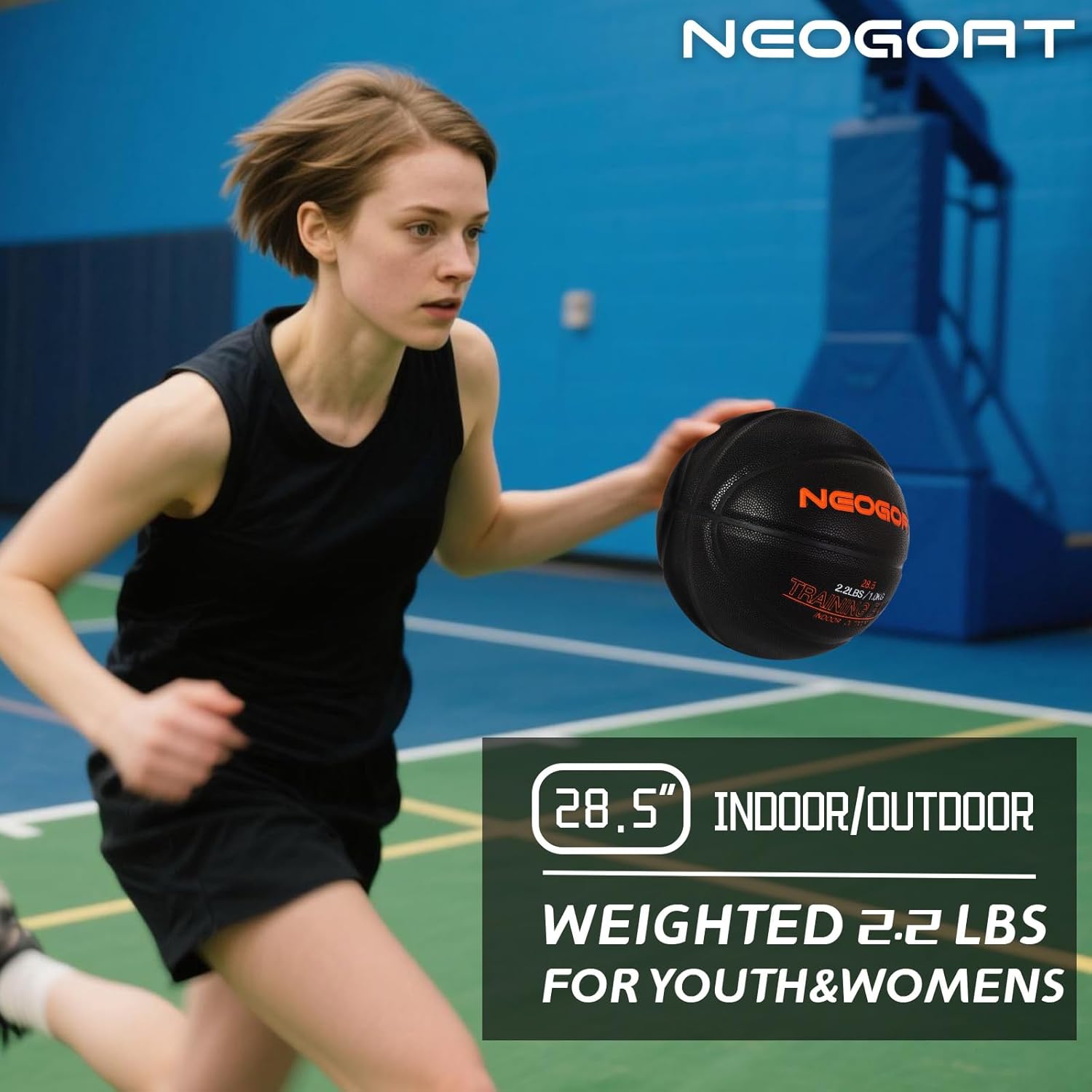 3LBS/2.2LBS 29.5"/28.5" Weighted Heavy Basketball Training Equipment for in& Outdoor Improving Handling Dribbling, Passing&Rebounding Skills Weighted Training Basketball(Deflated,Size 7/6) - Image 4