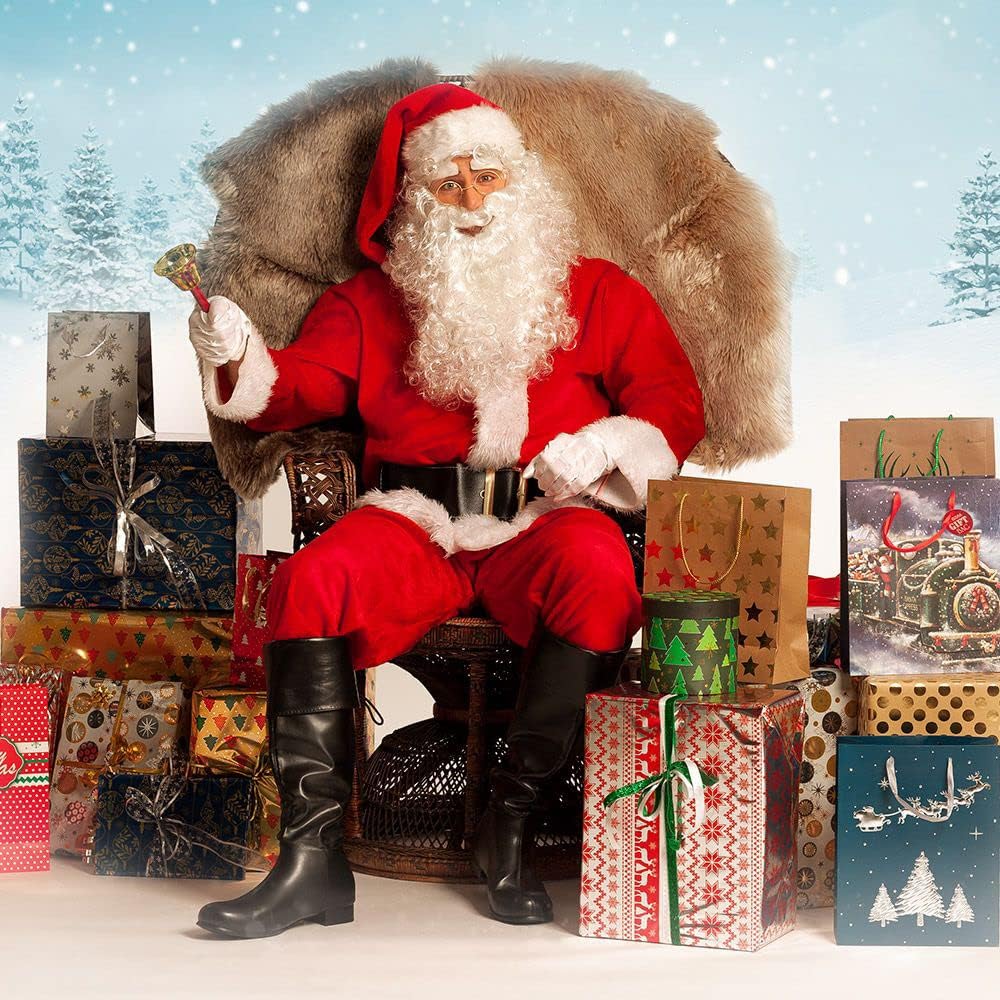 Boland 13418 Santa Glasses - Only Frame, Gold, One Size