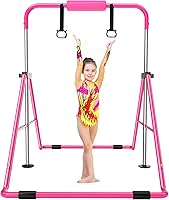 Vista 13 de Safly Fun Foldable Gymnastics Bar for Kids, Adjustable 35"-51", Sturdy 145 lbs Capacity, Easy-to-Assemble, Gymnastics Equipment for Kids for