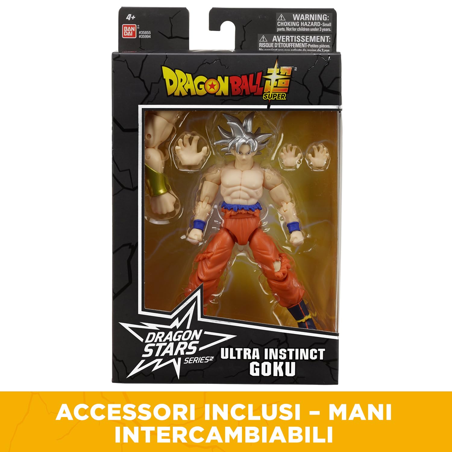 Dragon Ball Super Bandai Figurina Dragon Stars 17 cm - Goku Ultra Instinct - Licenza ufficiale Dragon Ball - Figurina articolata Goku - Giocattolo per bambini 4 anni e + - 35994J