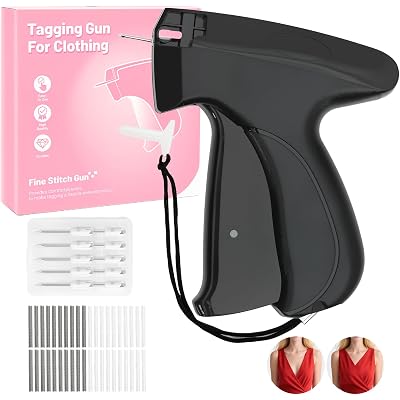 Black Micro Sewing Gun Stitch Gun for Clothes -4000 Fasteners Mini Tagging Gun Sew Kit for Hemming Tool Pants Repairing Seams and More