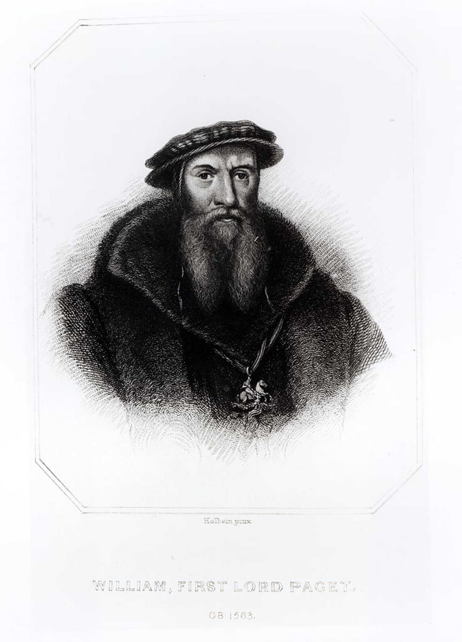 SERENDIPITP Retro Picture Poster Wall Art Pictures Painting Portrait of William First Lord Paget by Hans Holbein Der Jüngere Wall Art Canvas Print for Wall Decor 60x90cm