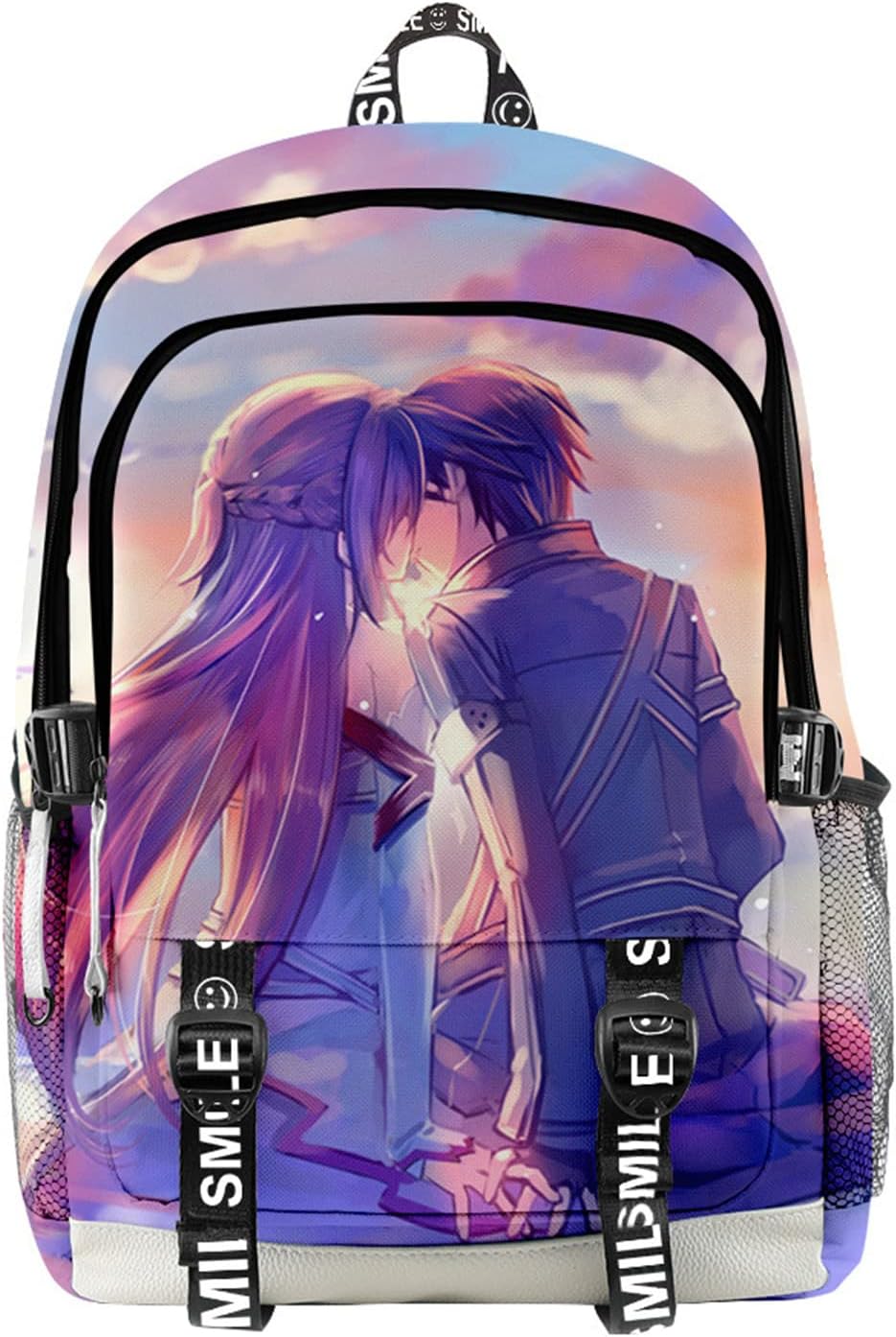 ISaikoy Anime Sword Art Online Backpack Kirigaya Kazuto Kirito Laptop School Bag Bookbag 9