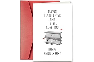 Steel Love Card for 11th Anniversary: A Witty Expression of Enduring Affection