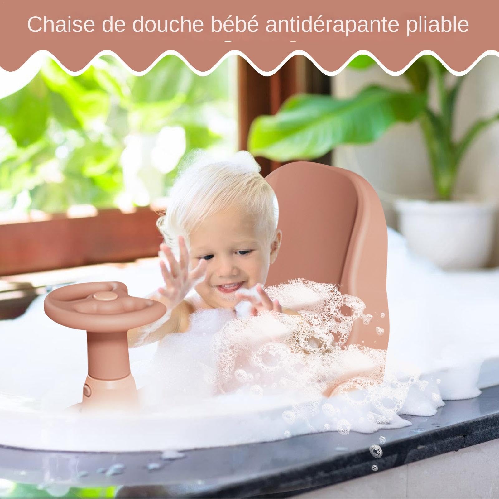 Asiento infantil para baño, silla de ducha para niños | asiento plegable