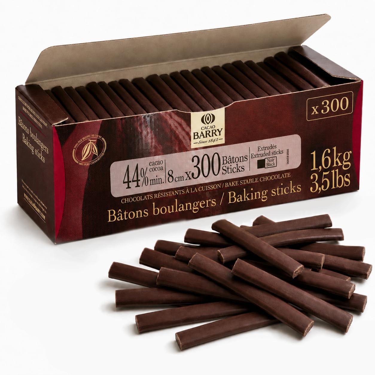 Amazon.com : Cacao Barry Bittersweet Chocolate Baking Sticks - 44
