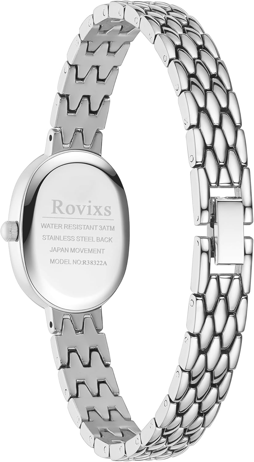 Petite Vintage Luxury Women Watch, Japanese Movement, Elegant Retro Ladies Dress Watch, Water Resistant, Adjustable Bracelet with Tool - Image 3