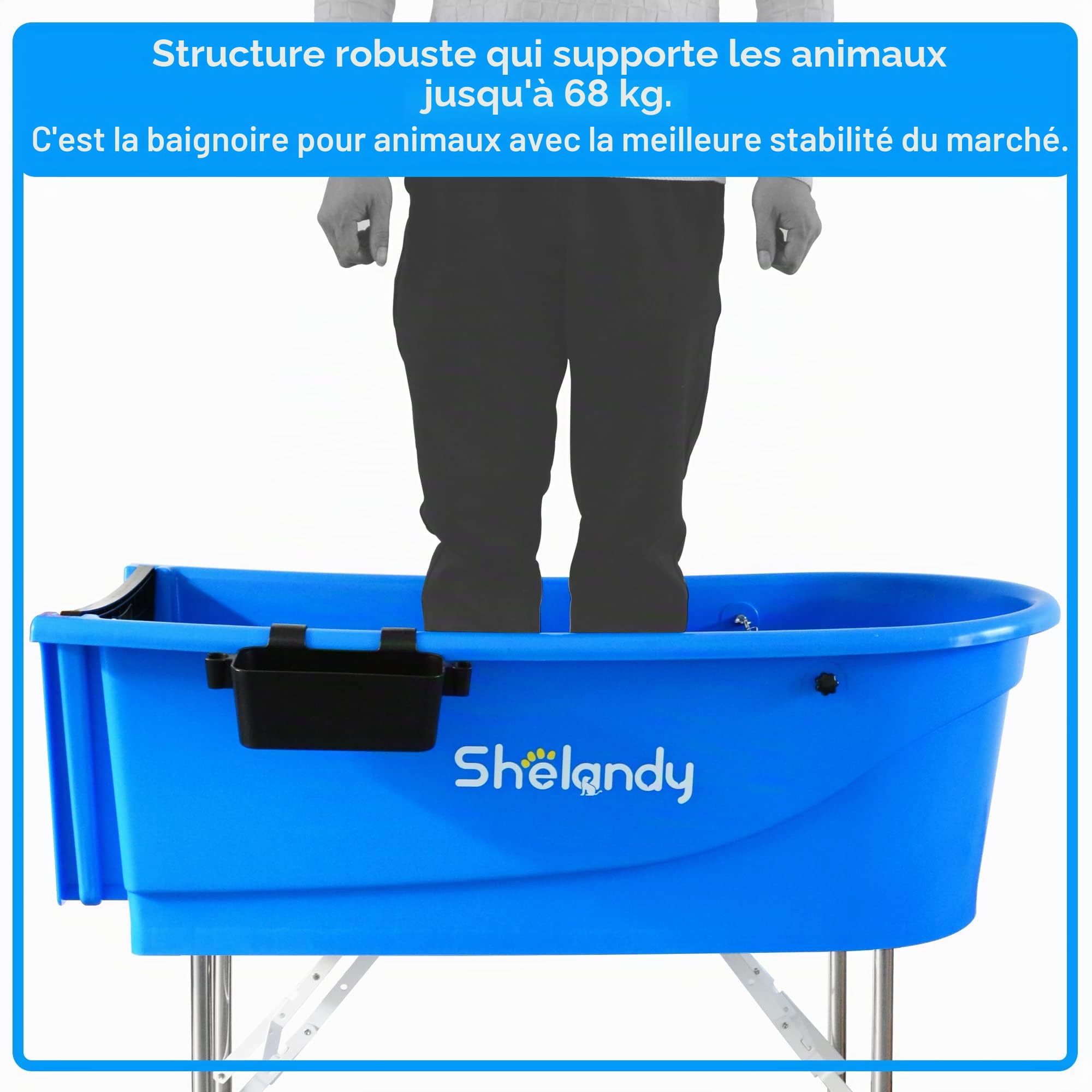 SHELANDY Baignoire de toilettage pour chien 114,3 cm | Baignoire robuste (baignoire uniquement)