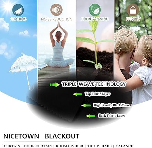 Vista 300 de NICETOWN - Cortina divisora que reduce el ruido para loft, habitación, sótano, hospital, clínica, laboratorio, cubículo, pantalla de privacidad