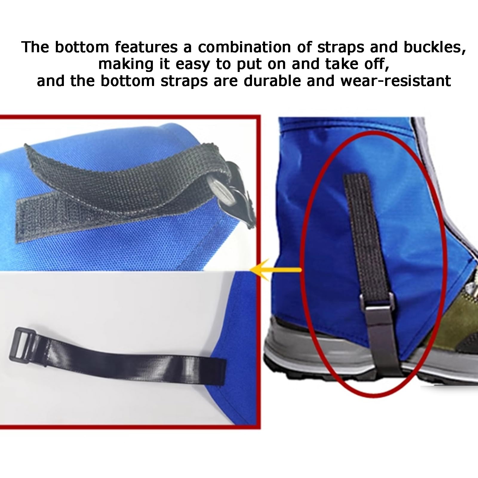 Guêtres d'extérieur pour la marche, l'escalade, le jardinage, la neige, la randonnée et le ski – Housse de legging réglable pour plus de protection et de confort