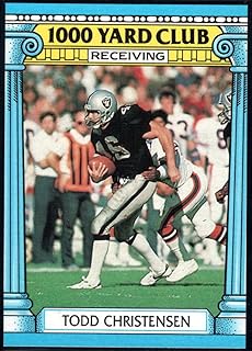 1987 Topps 1000 Yard Club #13 Todd Christensen Los Angeles Raiders