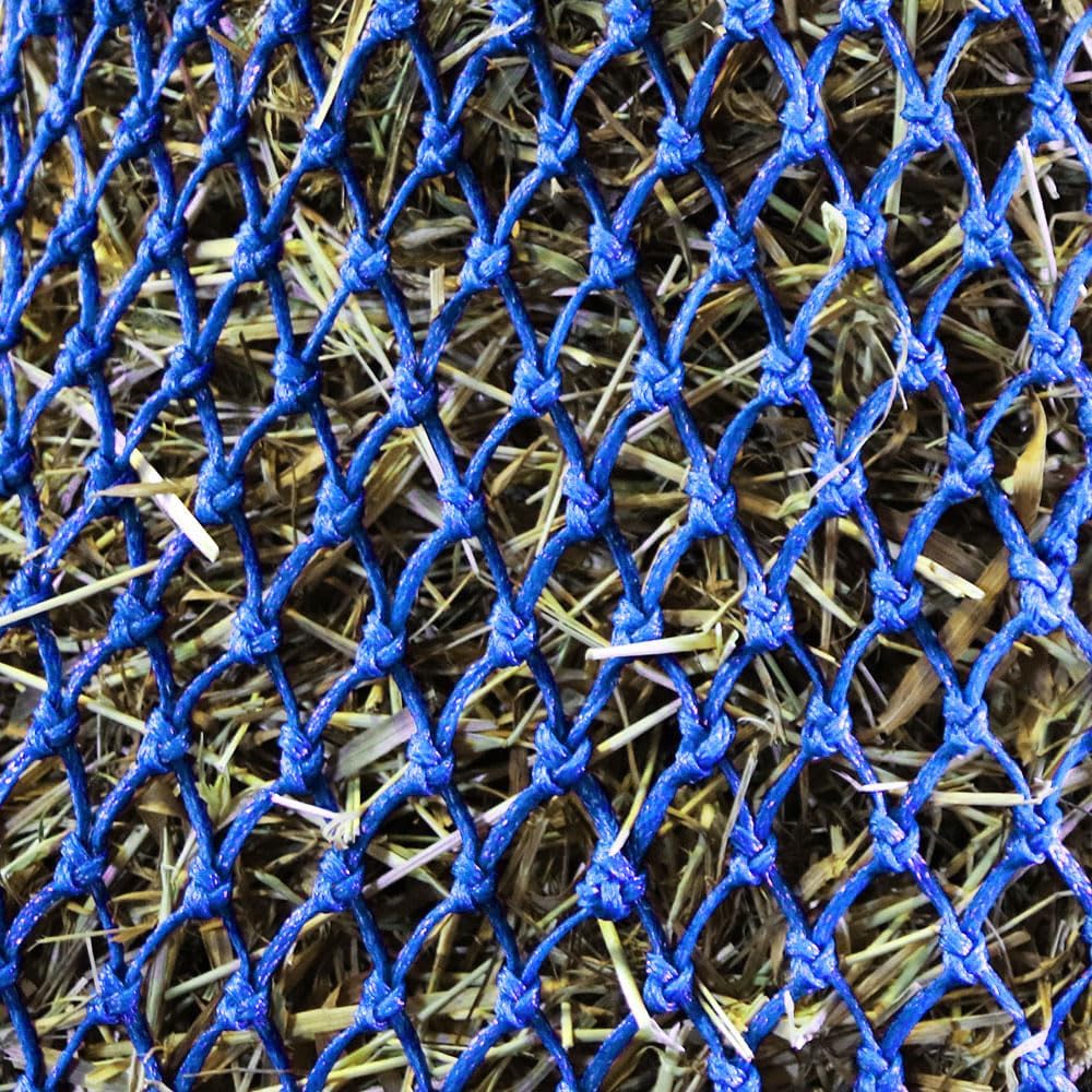 Country Pride Ultra Slow Feeder Hay Net, 1-Inch Openings to Slow Hay Consumption, Durable Woven Design, Top-Loading, Holds 5-6 Flakes, Compatible with Hay Hoops, 42-Inch, 42-Inch, 4 Pack (Navy Blue)