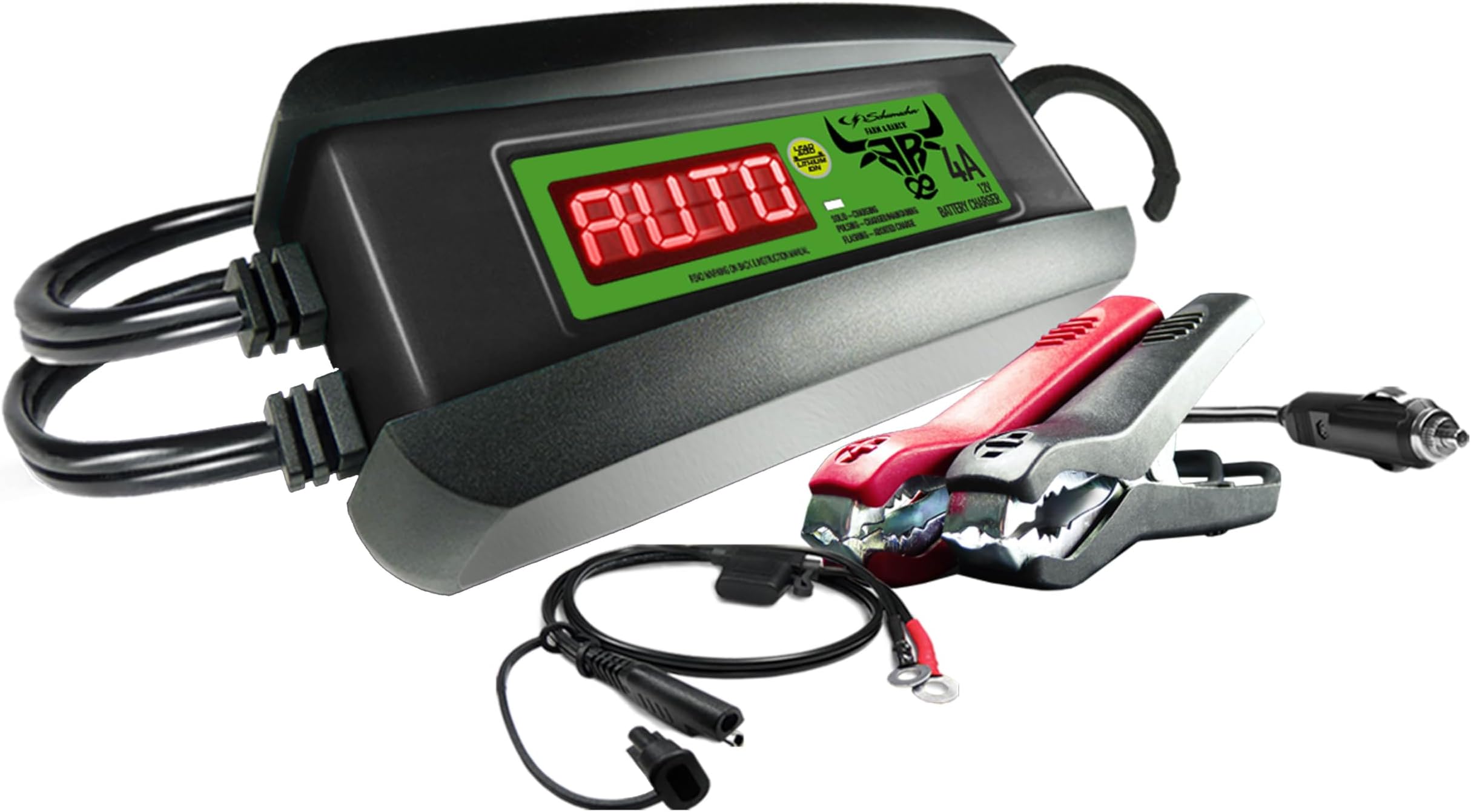 Schumacher ElectricFarm & Ranch 4A 12V Battery Charger and Maintainer – Fully Automatic – Works with Most Battery Types