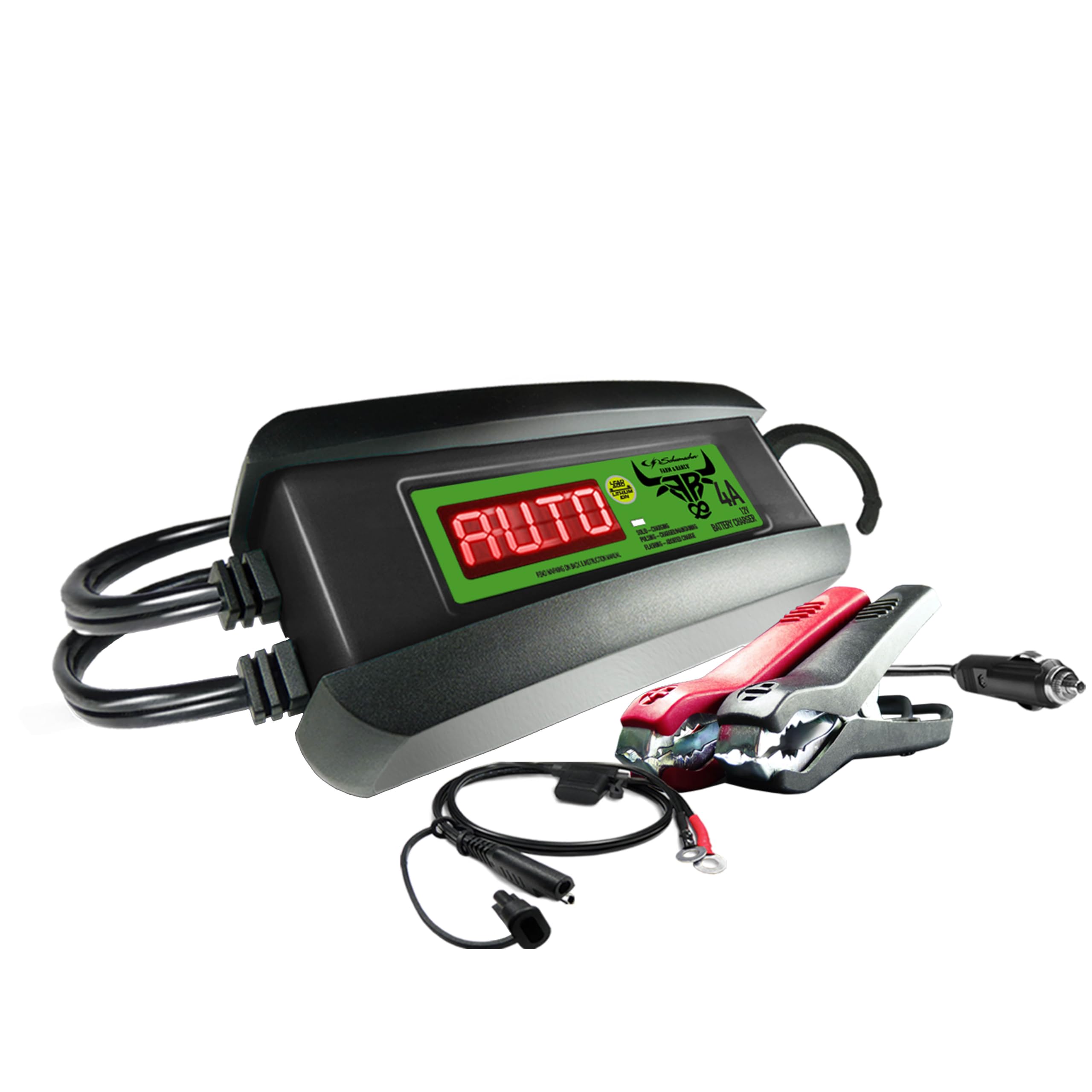 Schumacher Electric Farm & Ranch 4A 12V Battery Charger and Maintainer – Fully Automatic – Works with Most Battery Types