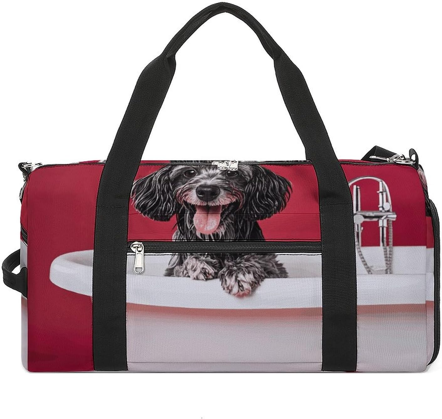 Gym Bag for Men Travel Duffle Bag Bathtub Dog Tote Bag Weekender Duffel Bag Weekender Bag for Sports