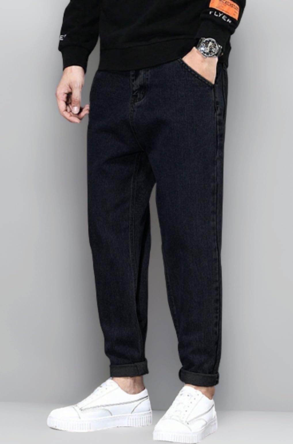 Men's Tapered Fit Jeans || Carrot Fit Jean's for Men || Relax Fit Denim for Man || High Rise Stretchable Casual Jean:s || Narrow Bottom Jean s for Men:s || Jeans for Men-s,