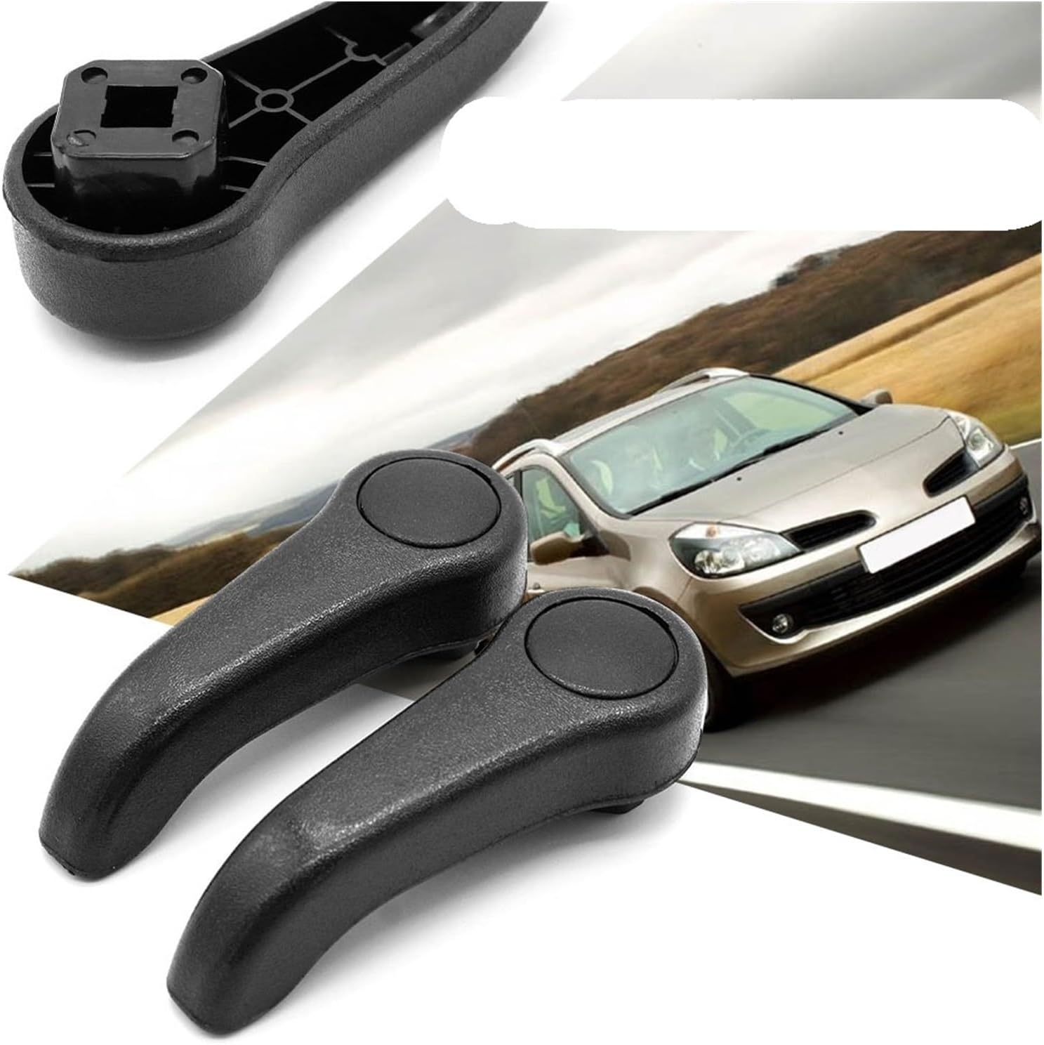 1/2 ブラック/グレーセット調節可能なシートレバープル交換ハンドルポータブル車の装飾品ルノーに適合クリオ Mk2 に適合トゥインゴ