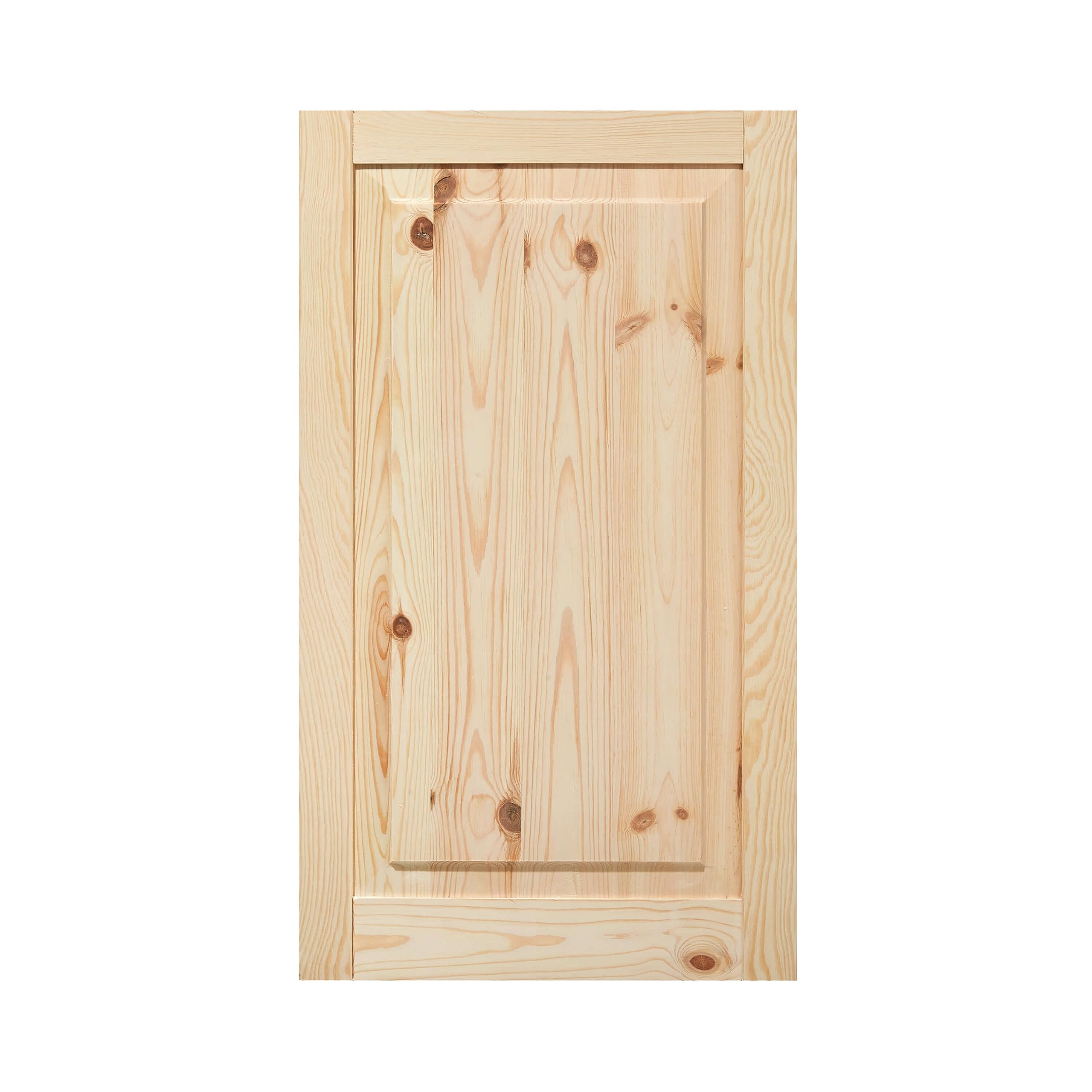 Kassettentür Schranktür Holz RUSTIKAL | 69 x 39,4 cm unbehandelte Holztür aus Kiefernholz im Kolonialstil und Markflecken als Raumteiler Schiebetür für Regale, Schränke, Möbel