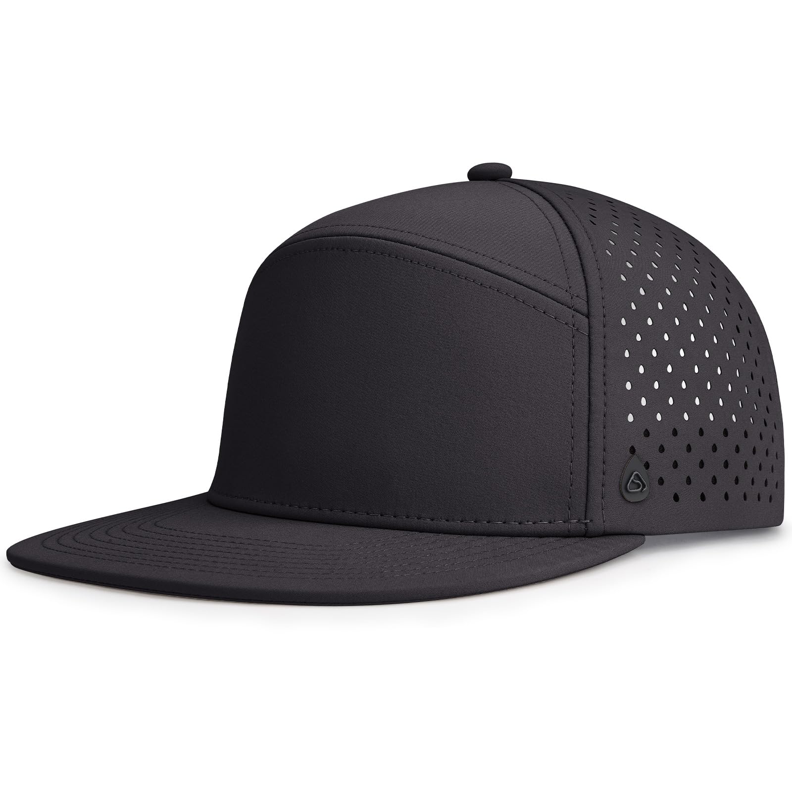 AOPREL Flat Brim Baseball Cap for Men Adjustable Water-Resistant Performance Hat with Breathable Laser Perforated