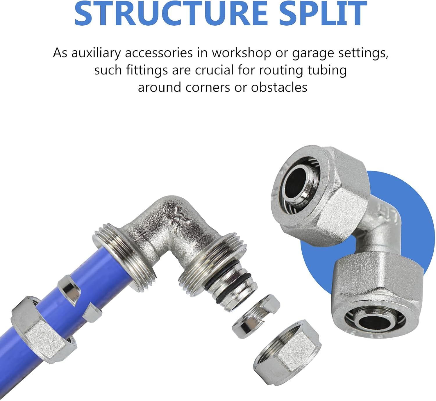Two pieces Fits For Maxline M8080 90° Elbow Fitting 1/2 Tubing Male NPT Compressed Air adaptor