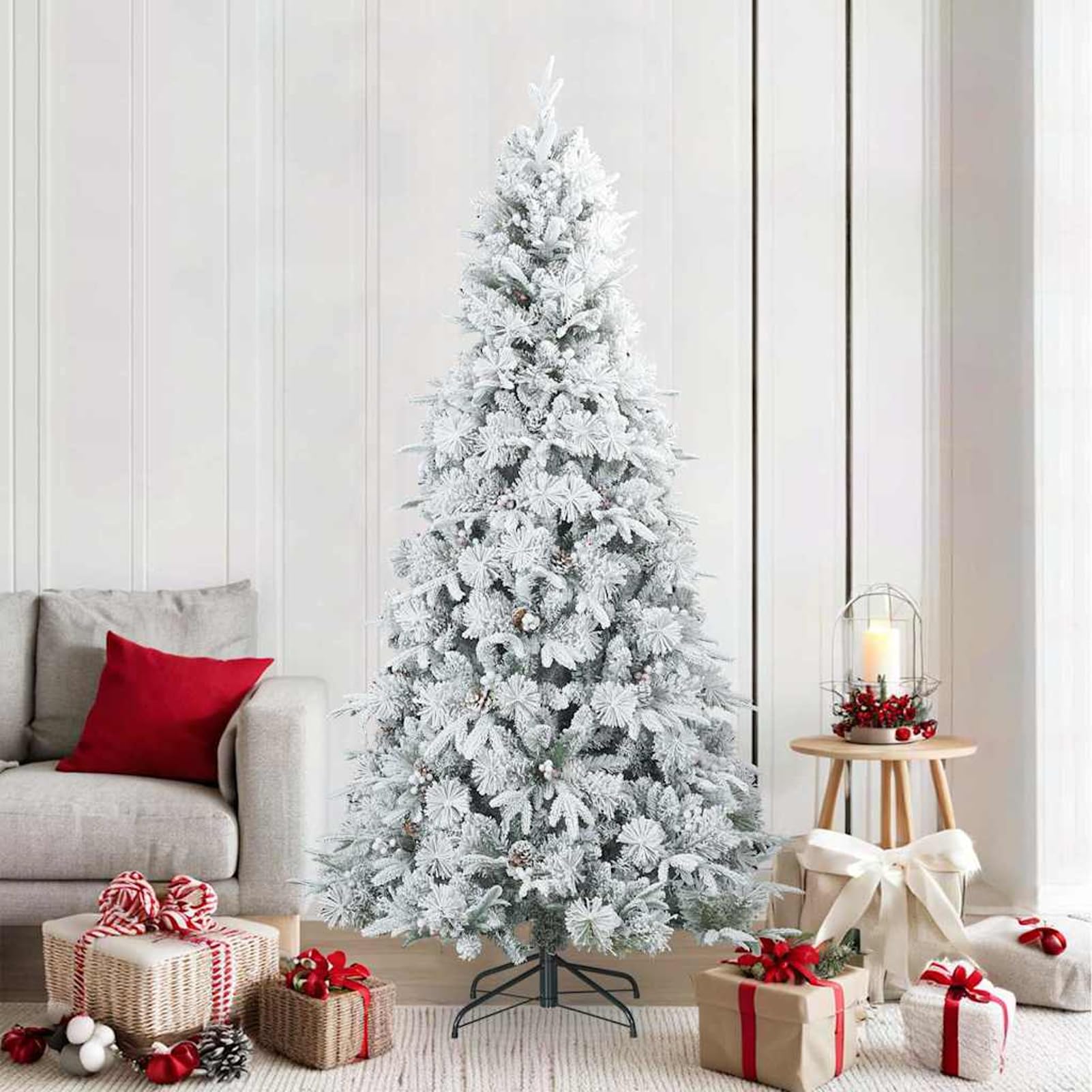 Árbol de Navidad artificial de 210 cm Tidyard en PVC para salón