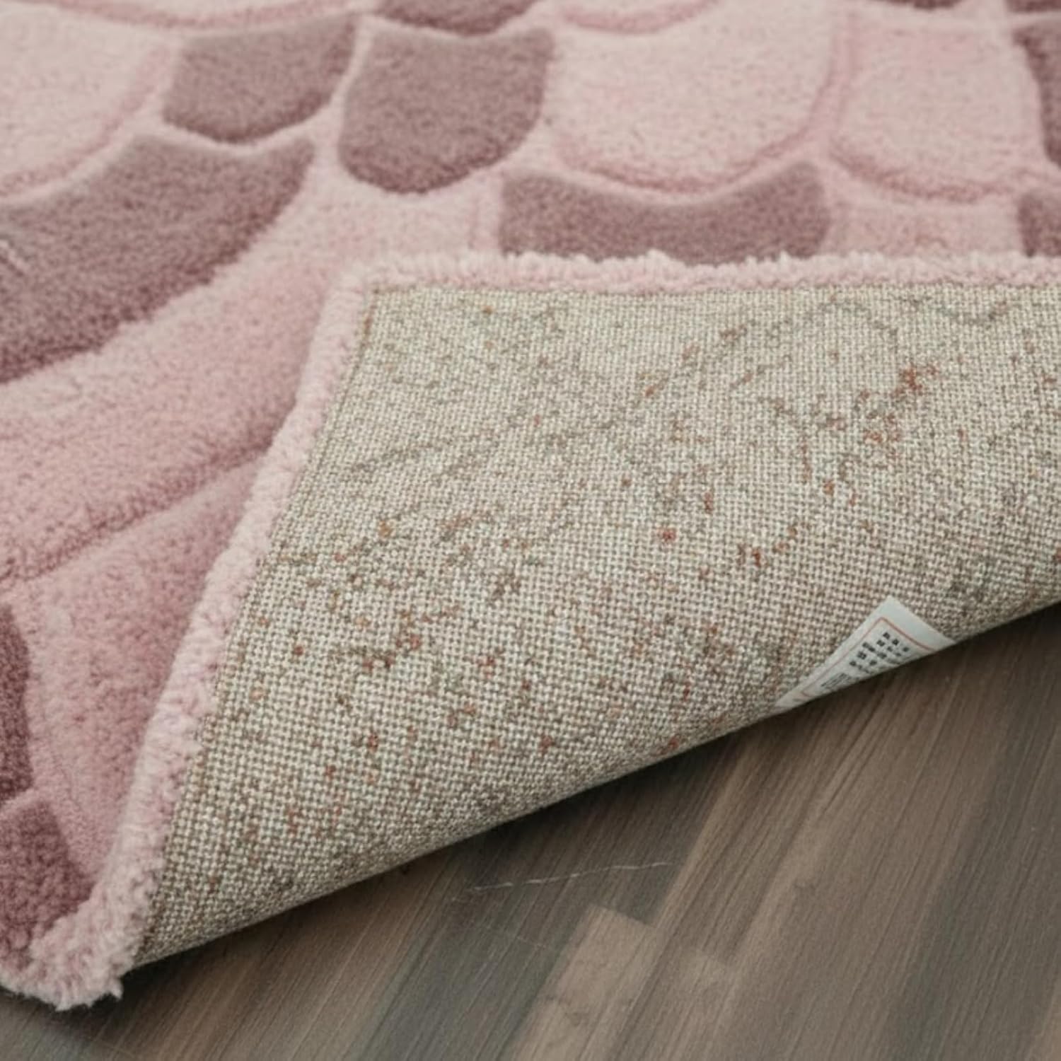 Handmade Hand-Tufted New Zealand Wool Area Rug | Modern Abstract Organic Pattern Carpet, Premium Wool Designer Rug in Green/Pink for Living Room Bedroom & Home Decor (Pink, 5x12 Feet)