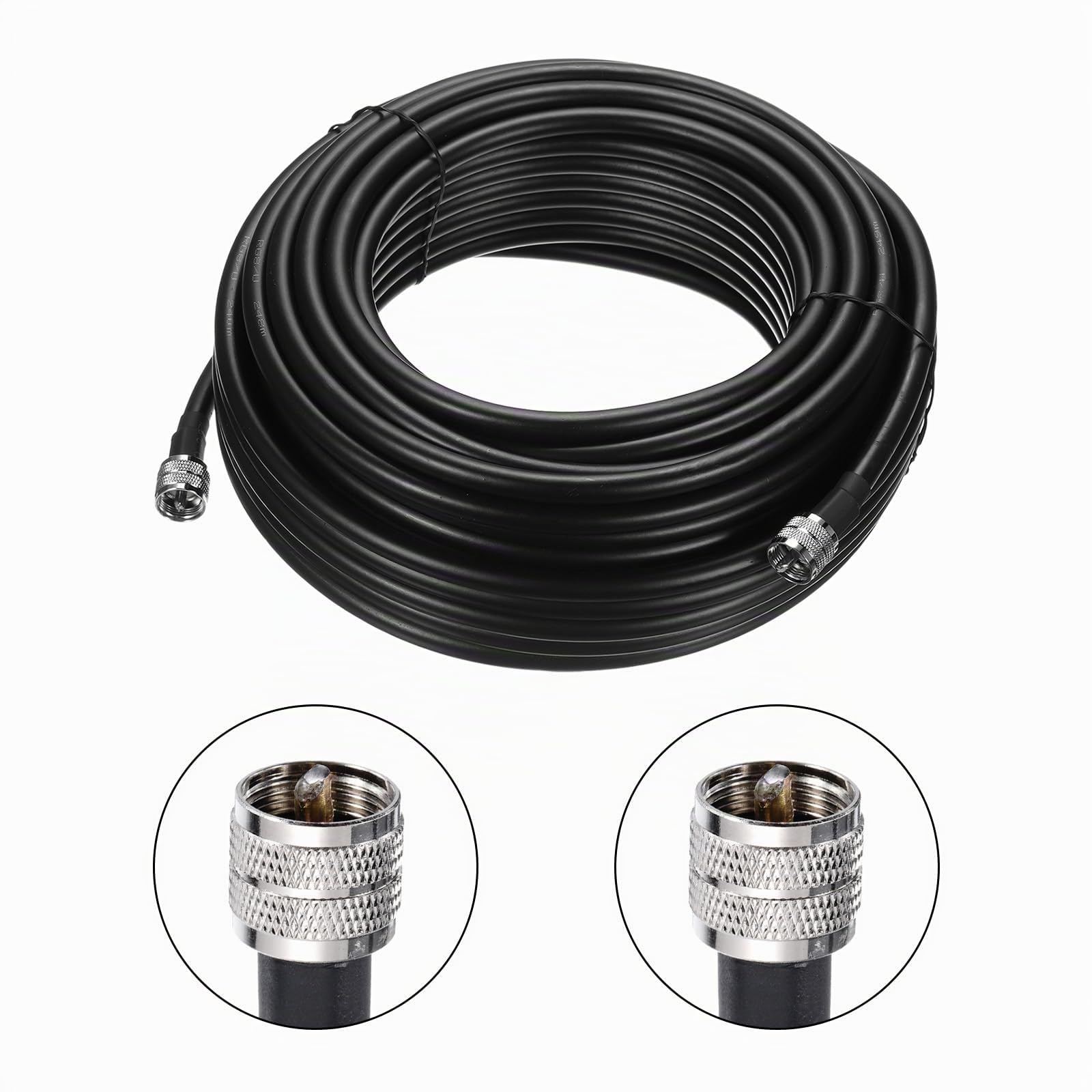 QUARKZMAN UHF Mâle PL-259 vers UHF Mâle PL-259 Faible Perte RG213 23m/75Ft