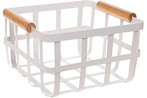 Simplify Farmhouse Style Medium Square Storage Basket