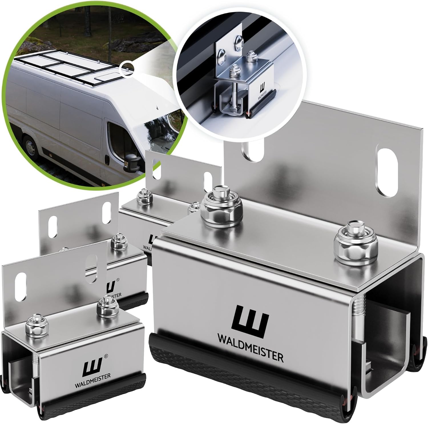 Waldmeister Pilzkopfhalter 2er Set – DIY Dachträger für Ducato, Boxer, Jumper