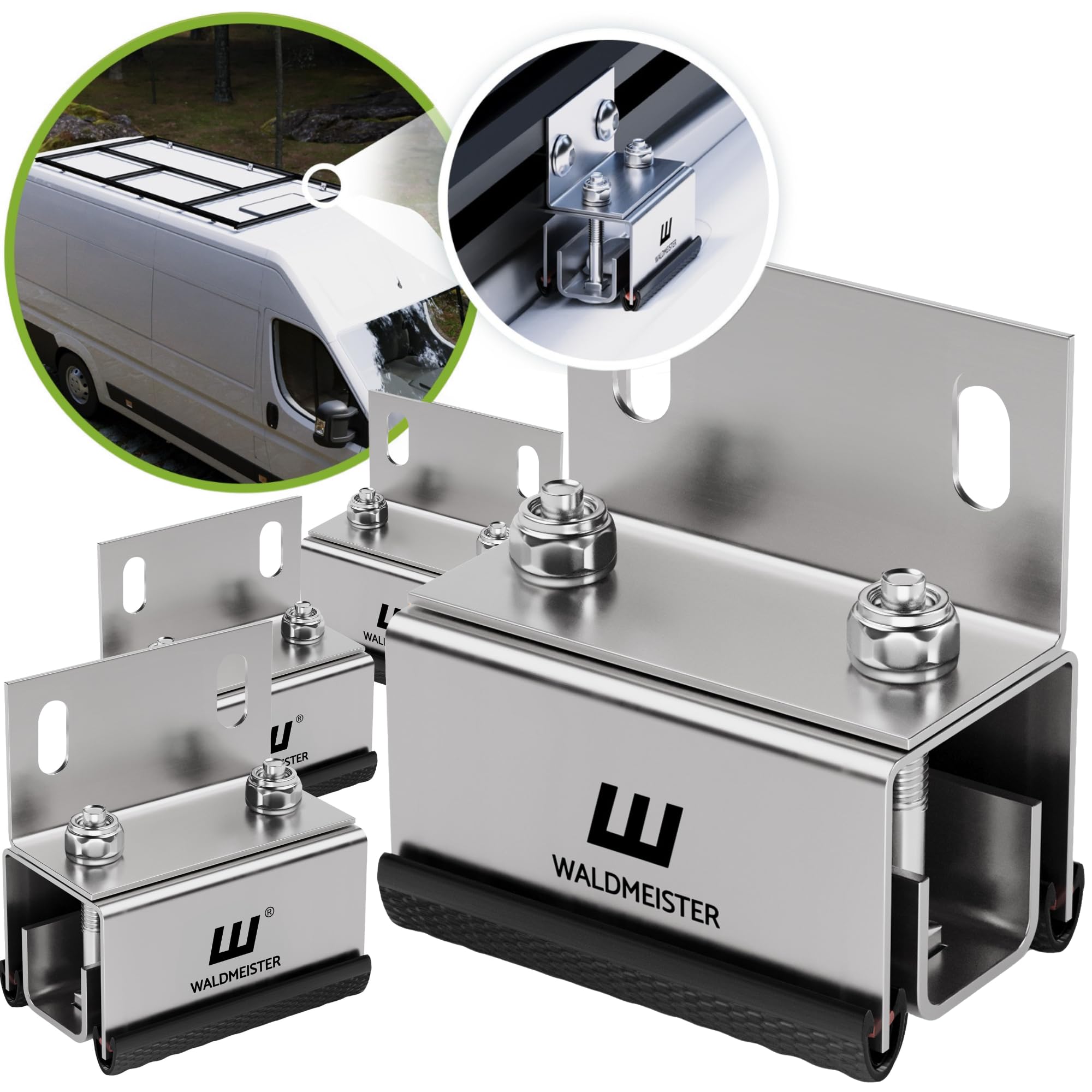 fiat ducato markise und dachträger Waldmeister Pilzkopfhalter [2er Set] Halterung iVm Aluprofil bauen für Ducato, für Peugeot Boxer, für Citroen Jumper pet accessories Practicing Licks Over a Rahmenhöhe:20