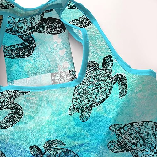 Vista 18 de WIRESTER Bolsa de comestibles reutilizable para mujer, bolsa de compras plegable, bonita bolsa de hombro, bolsa de playa