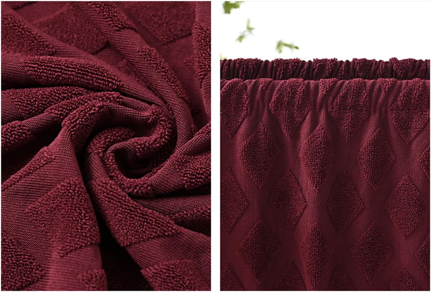 Red,2pcs, Dining Chair Cover Set of 2/4 Stretch Chair Slipcover Solid Color High Back Chair Cover Soft Chair Protector Cover for Kitchen Hotel Office Wedding Ceremony