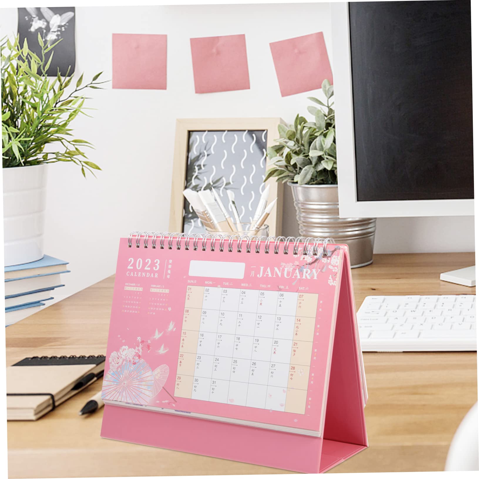 VILLCASE 3pezzi Scrivania Planner Mensile Retro Design Per e Casa Per e Capodanno