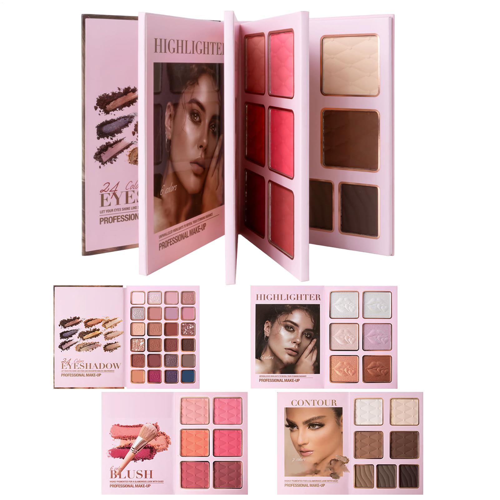 Makeup Palette - Eyeshadow Kit | 43 Color MaKkeup PaLlette Matte Glitter Blush Contour Facial Set for Daily Wear Party Work Travel Wedding Photoshoots Women Brides